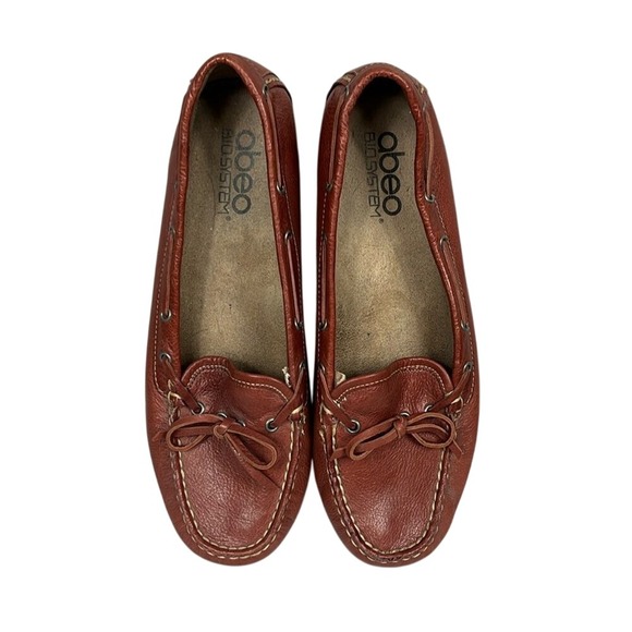 Abeo Shoes - Abeo Bio System Marilee Leather Driving Loafer Shoes Womens‎ Size 7 Light Red